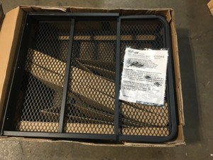CURT 60 x 24 Black Steel Basket Cargo Carrier (Folding 2 Shank, 500 lbs.) like new open box