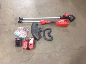 M18 18-Volt Lithium-Ion Brushless Cordless String Trimmer Kit with  Battery and Charge in like new condition  by Milwaukee Customer Returns See Pictures