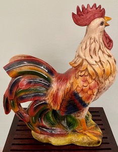 Colorful Ceramic Rooster