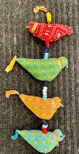 Bright and Colorful Cloth Hanging Bird Decor