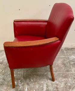 Red Leather Armchair