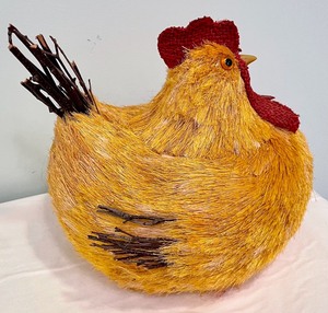 Wood and Foam Chicken Decor