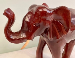 Wooden Elephant Figurine