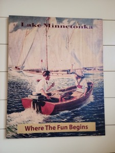 Vintage Style Lake Minnetonka Wall Decor