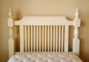 Adorable White Wood Twin Bed