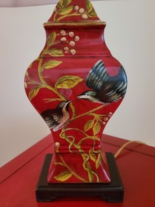 Decorative Red Table Lamp