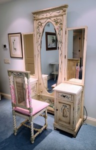 Amazing Painted Vanity and Matching Chair