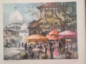 Pair of Framed Vintage Paris Prints