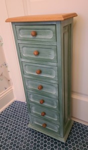 Painted Wood Jewelry Cabinet