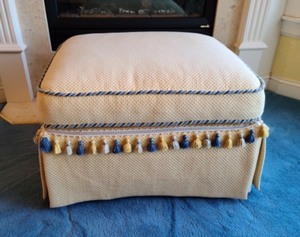 Elegant Custom Upholstered Ottoman