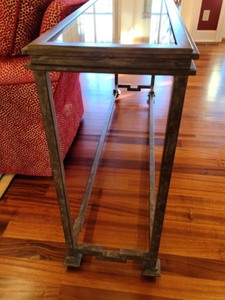 Gorgeous Glass Topped Console Table