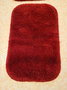 Pair of Red Bathroom Rugs