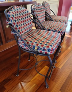Custom Upholstered Barstool Set
