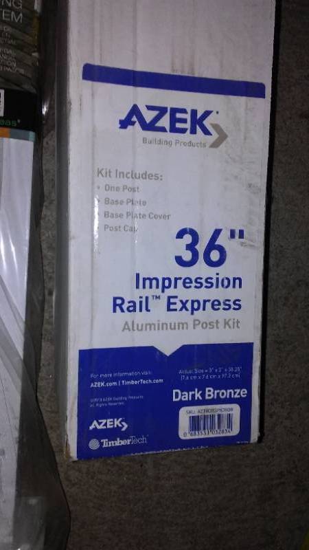 lot 691 image: Azek Railing Parts  Variety.