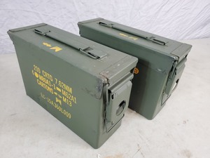 lot 12 image: Pair of 30 Cal. US Military Ammo Cans