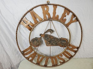 lot 15 image: Recycled Metal Harley Davidson Sign
