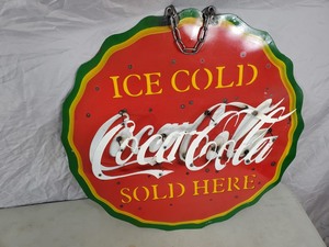 lot 16 image: Recycled Metal Coca-Cola Sign