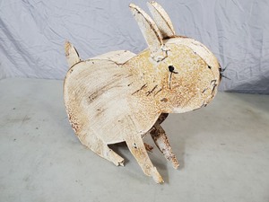 lot 21 image: Recycled Metal Rabbit  Bunny