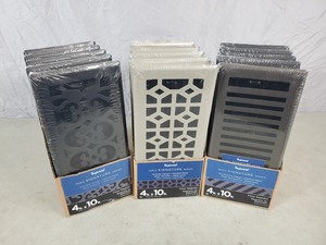 lot 39 image: 15 New 4 x 10 inch Floor Registers - 3 Styles