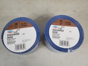 lot 54 image: 2 New 2 inch 30 ft Flat Discharge Hoses