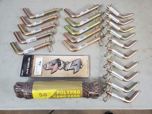 lot 83 image: New Hitch Pins, 50 ft Cordage, Etc