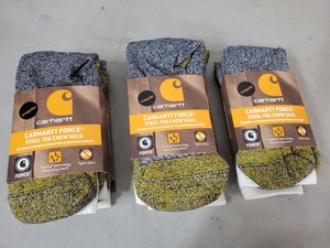 lot 106 image: 6 New Pairs Carhartt Steel Toe Work Socks