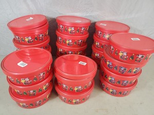 lot 136 image: 24 New Plastic Holiday Treat Containers with Lids