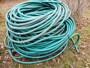 lot 15A image: Large Pallet of 1 inch Commercial Water Hose - Take What You Want