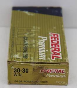 Box of 20 .30-.30 170gr Nosler Partitions