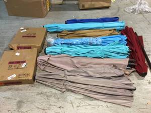 Lot of Assorted Patio Umbrellas See Pictures