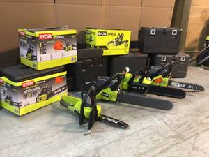 Lot of Ryobi Gas Chainsaw Customer Returns See Pictures