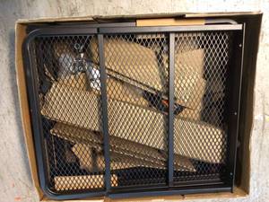 60 x 24 Black Steel Basket Cargo Carrier (Folding 2 Shank, 500 lbs.) Customer Returns See Pictures