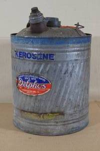 Vintage Delphos Galvanized Kerosene Can