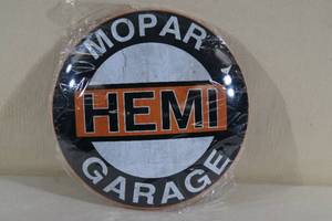 Unused Mopar Garage - Hemi Domed Metal Sign - 16