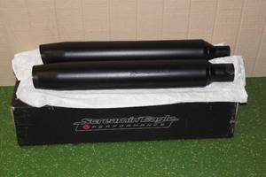 Harley Davidson Stock Take-Off Exhaust Pipes - Black