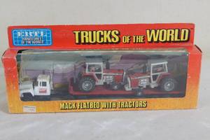 ERTL Trucks of the World Massey Ferguson Flatbed and Tractor Set