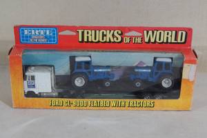 ERTL Trucks of the World Ford Flatbed and Tractor Set