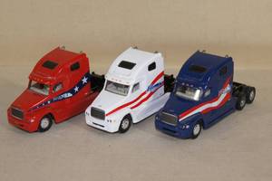 3 Penjoy Die Cast Semi Trucks