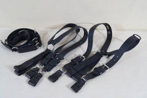 Boston Leather Black Suspenders
