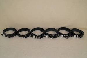 Boston Leather Black Basketweave Off-Duty Belts - Assorted Sizes