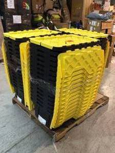Pallet of 51  HDX Storage Tote 12 Gal. Tough Durable Heavy Duty Plastic Container (8-pack) See Pictures