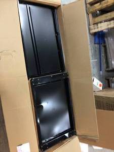 Ready-to-Assemble 24-Gauge Steel Garage Gear Cabinet in Black (36 in. W x 72 in. H x 24 in. D) by Husky No Keys damaged See Pictures
