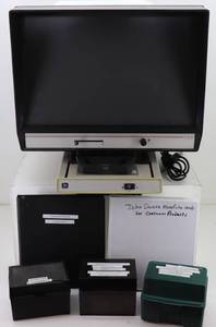 Bell-Howell Microfiche Reader w Microfiche Cards