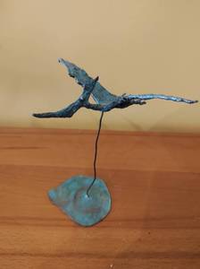 lot 63 image: Metal Pterodactyl Figurine