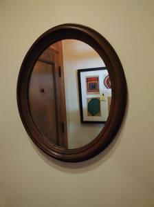 lot 105 image: Vintage Oval Mirror