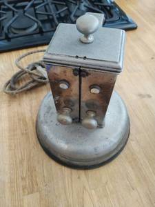 lot 134 image: Weenie Waffle Maker Hot Dog Waffle Iron Invention