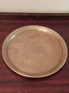 lot 166 image: Hammered Brass Style Tray