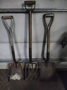 lot 229 image: Old Pitchfork and Two Shovels