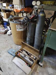lot 239 image: Acetylene Tank and Tools