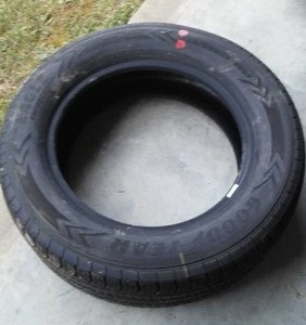 lot 174 image: GOODYEAR  EAGLE  ENFORCER Tires 255 x 60 x 18.  Quantity - 4 TIRES,  2,000 miles or less on tires.
